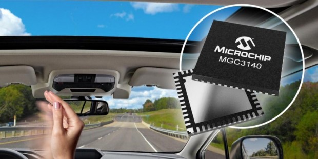 Microchip汽车级3D手势识别控制器系统避免因驾驶员处理其他任务而分神